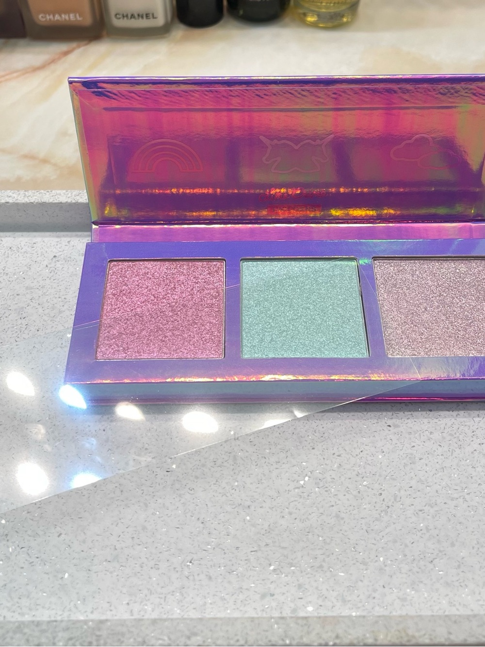 Lime Crime ~ ‘UNICORNS’ Hi-Lite Highlighter Palette with Box ~ Full Size 7 g